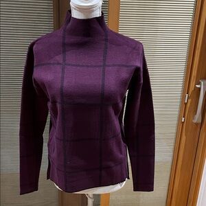 Max Studio purple mock turtleneck sweater - size XS